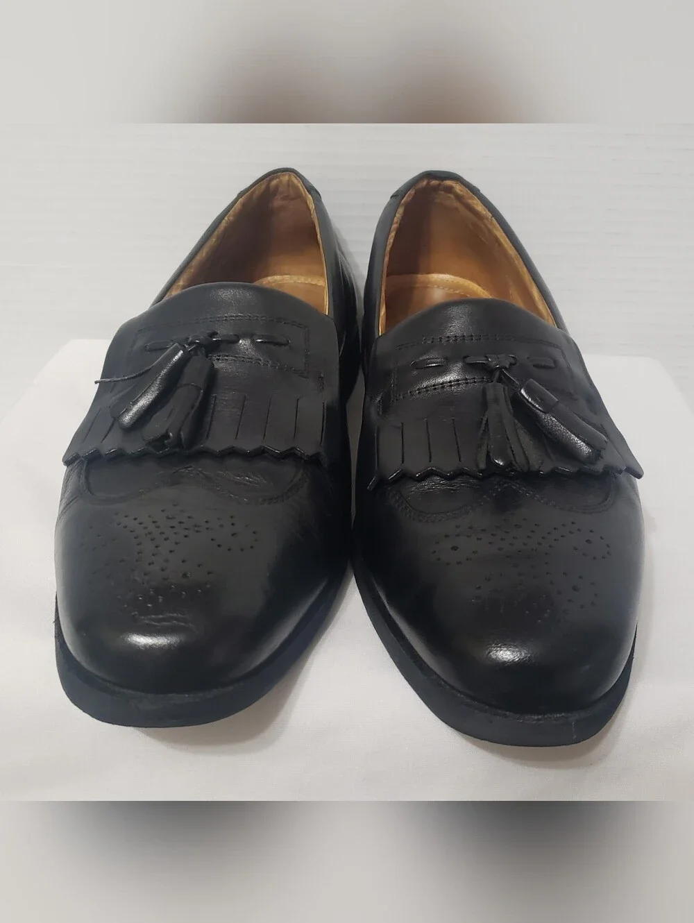 Sandro Moscoloni Men’s Black Tassle Loafer Shoes Size 10 M.